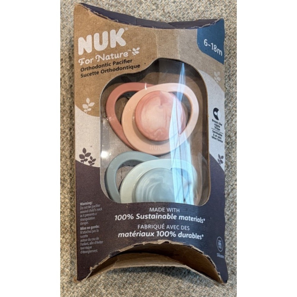 Nuk For Nature Pacifier Lot 6-18 Months Orthodontic Binky Paci Baby Toddler NEW